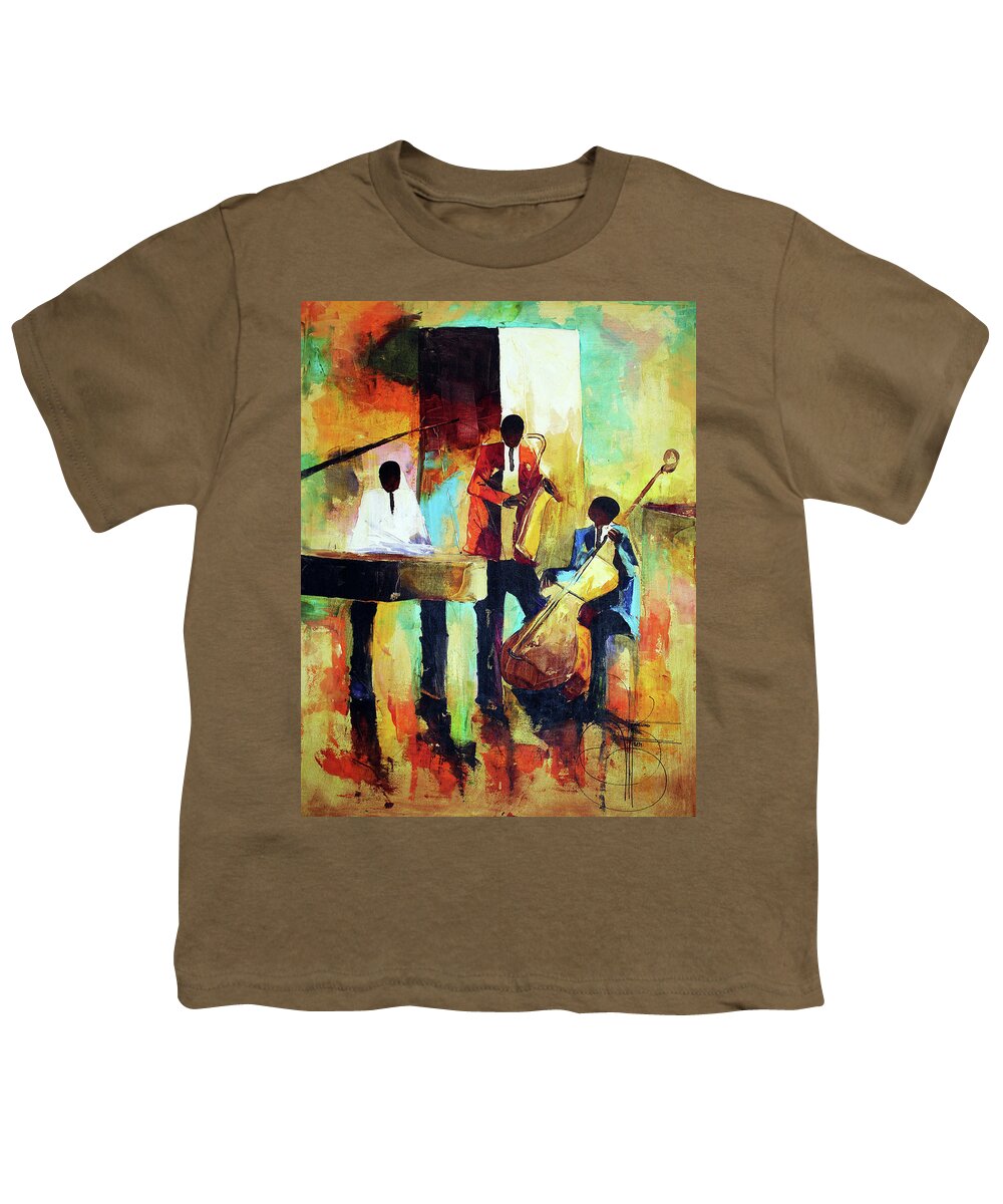 Nni Youth T-Shirt featuring the painting Big Base by Ndabuko Ntuli