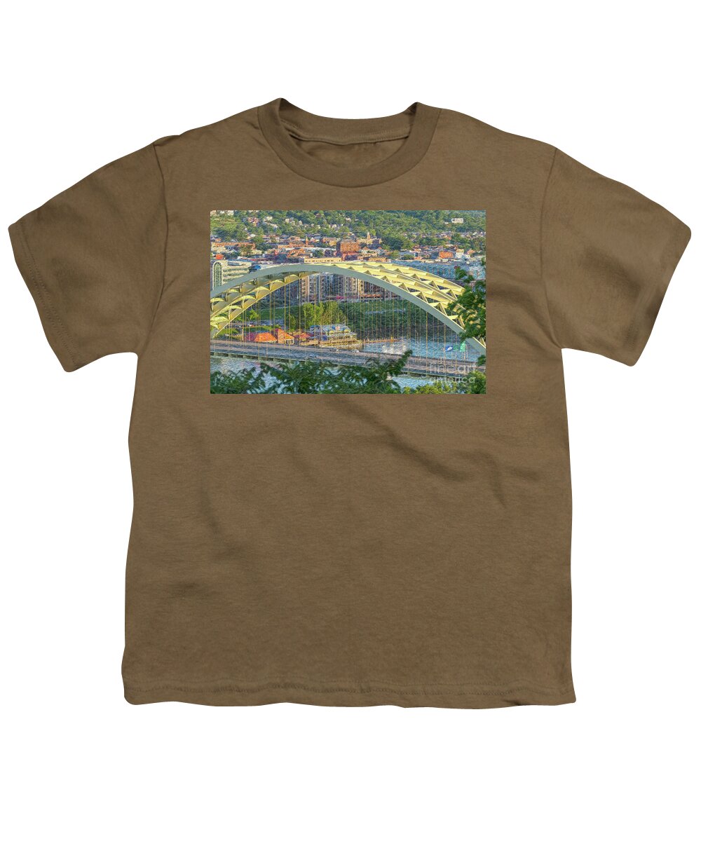 Bridge Youth T-Shirt featuring the photograph Big Mac Bridge by Bentley Davis