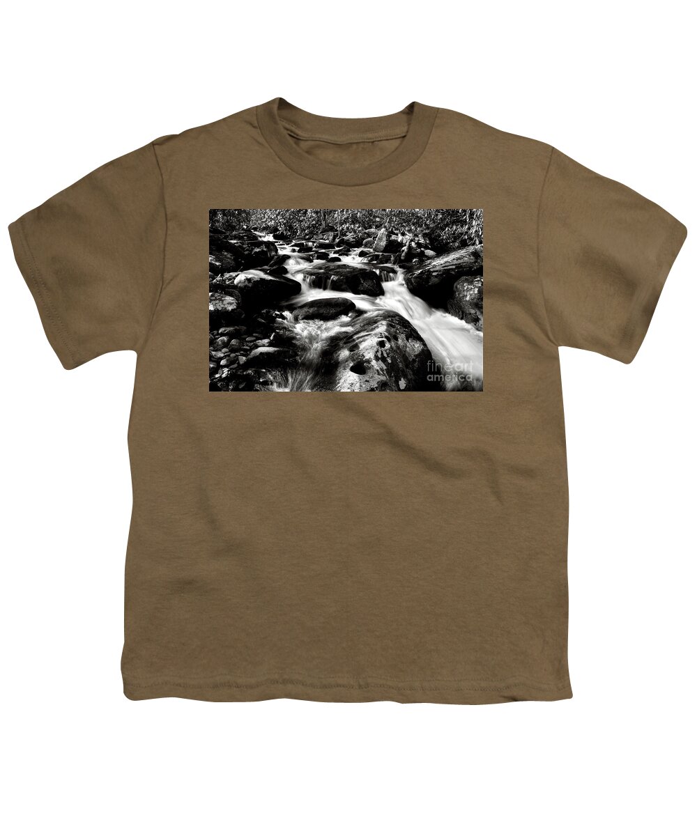 Nature Youth T-Shirt featuring the photograph Black And White River 2 by Phil Perkins