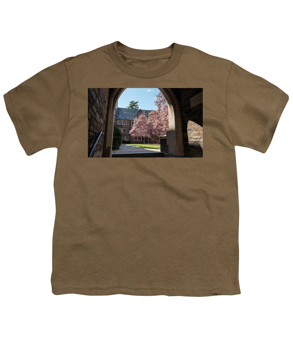 Cherry Blossoms Youth T-Shirt featuring the photograph Blooms Through the Arch by Kristopher Schoenleber