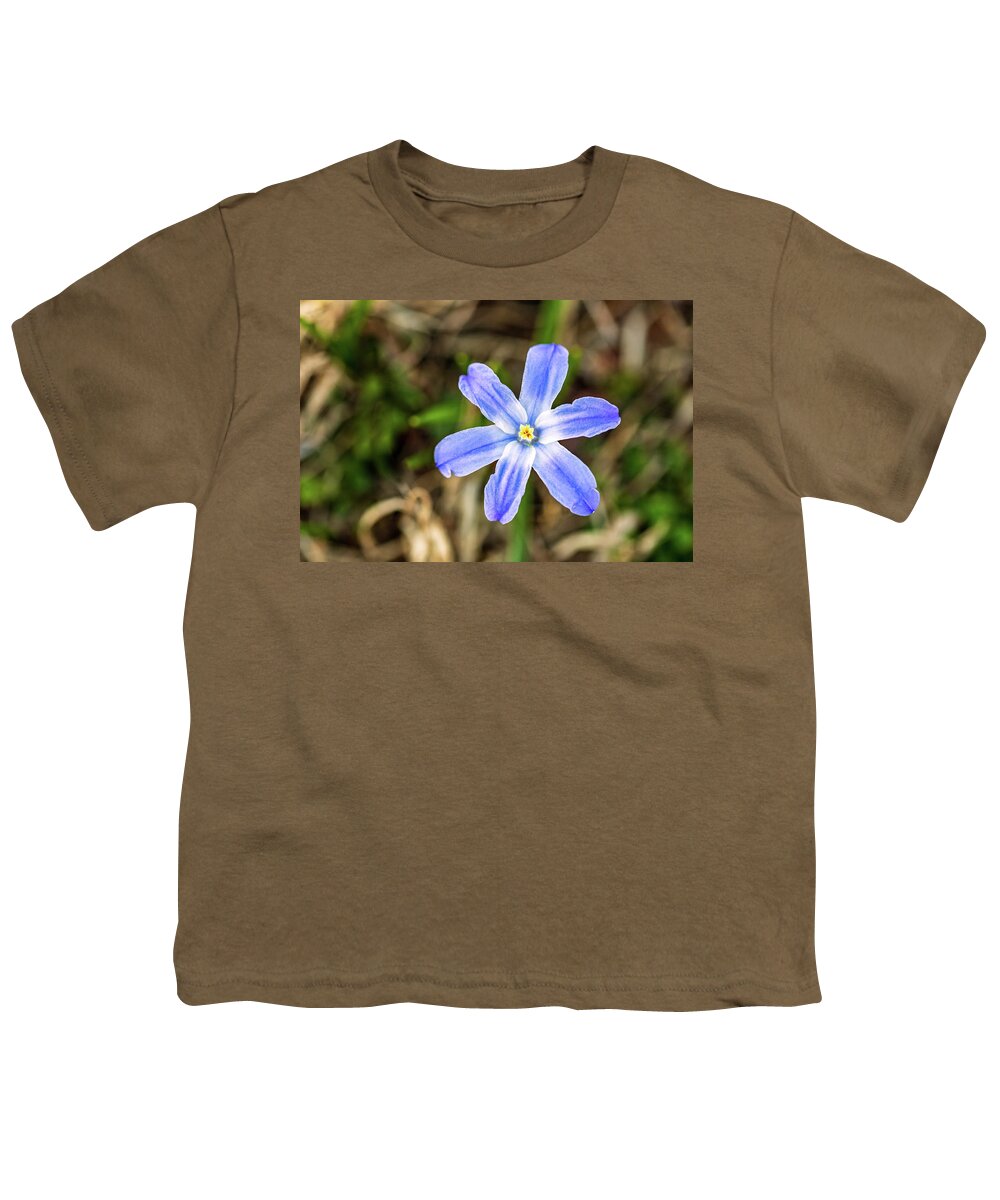 Flower Youth T-Shirt featuring the photograph Blue Flower by Amelia Pearn