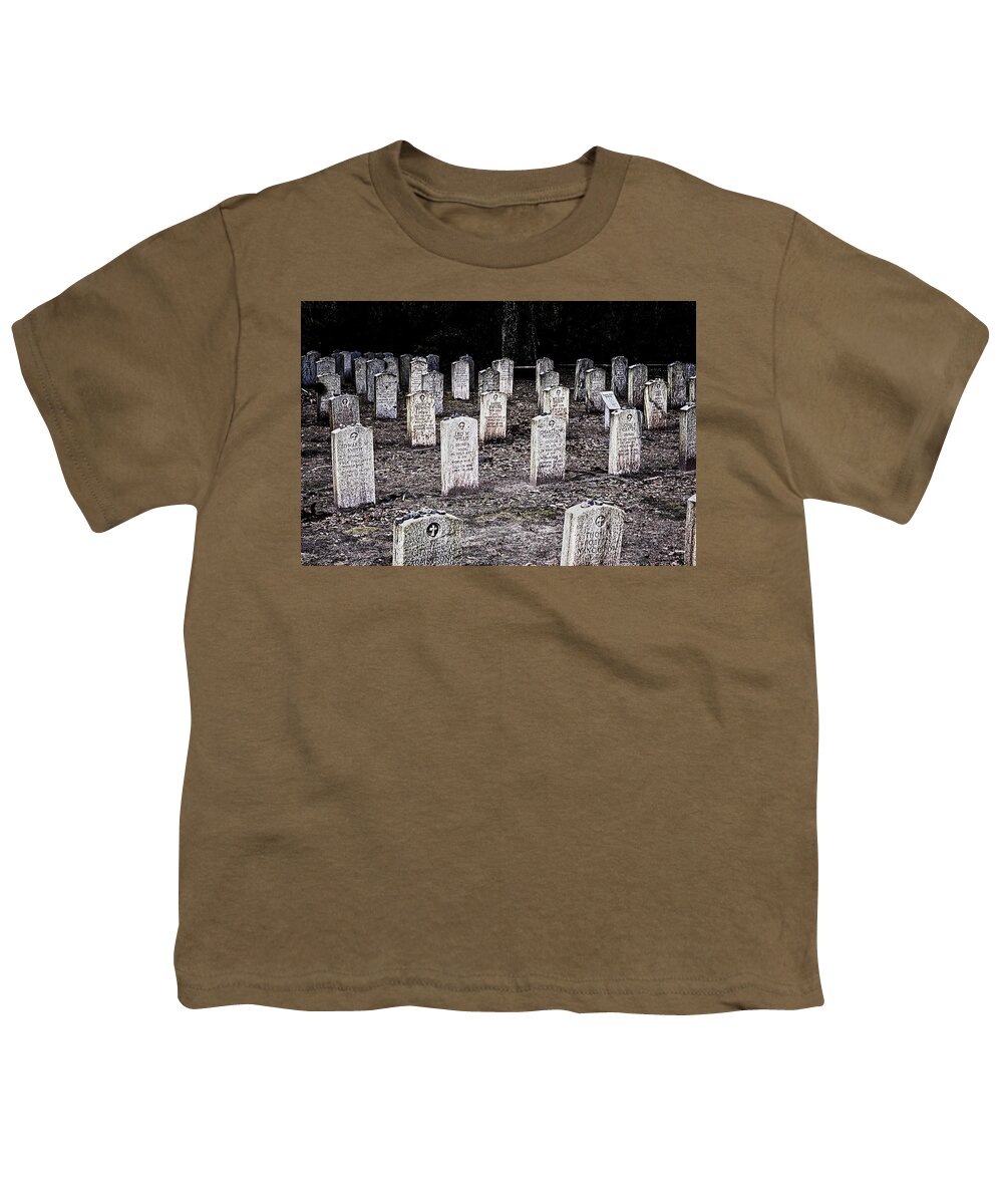 Marietta Georgia Youth T-Shirt featuring the photograph Bonaventure Veterans Headstones by Tom Singleton