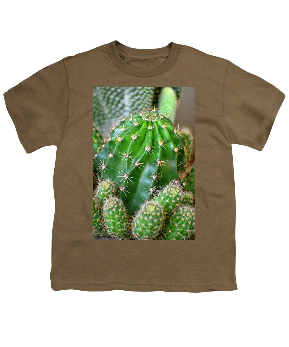 Cactus Youth T-Shirt featuring the photograph Cactus Plants by Christina Rollo