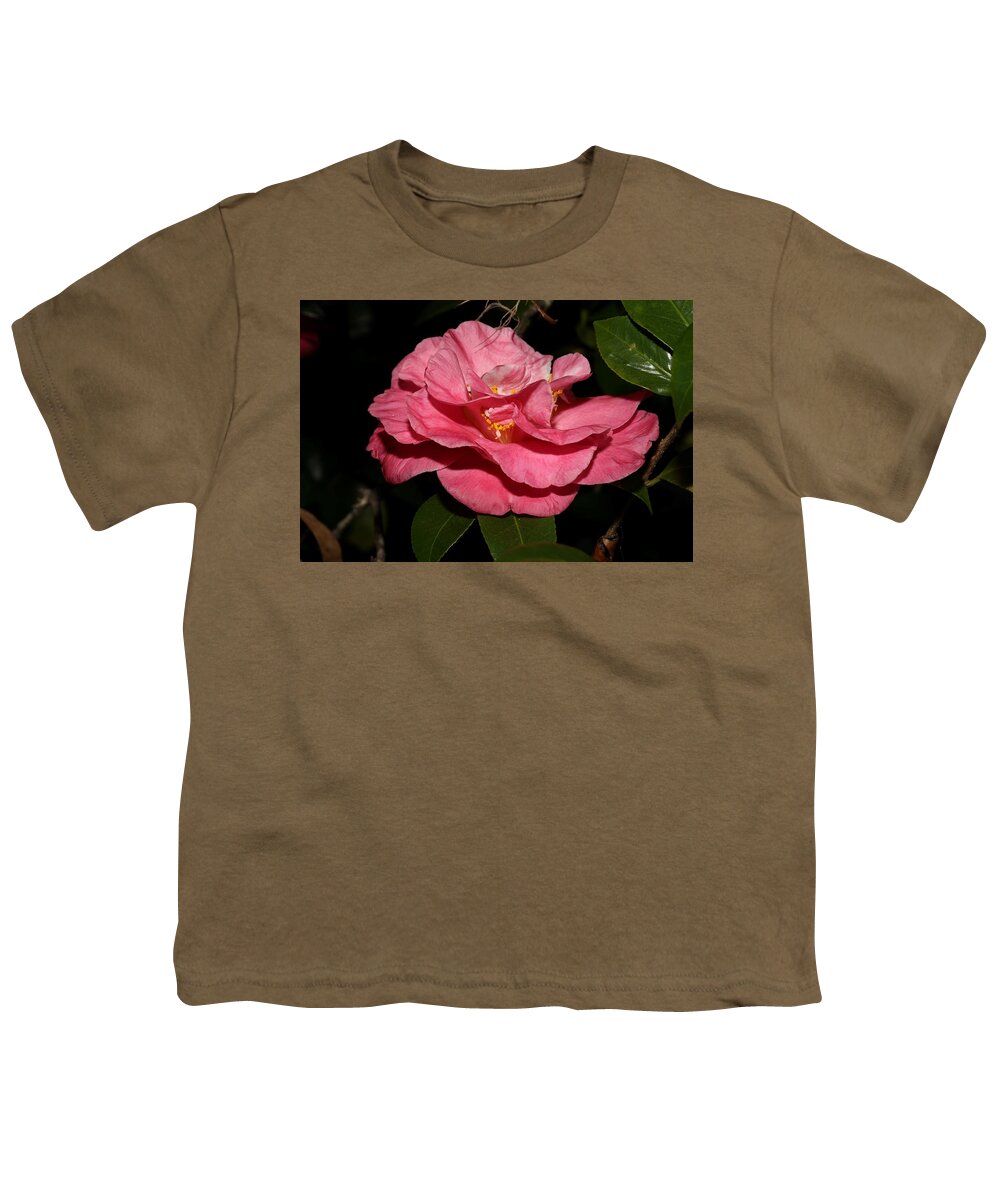 Camellia Youth T-Shirt featuring the photograph Camellia XII by Mingming Jiang