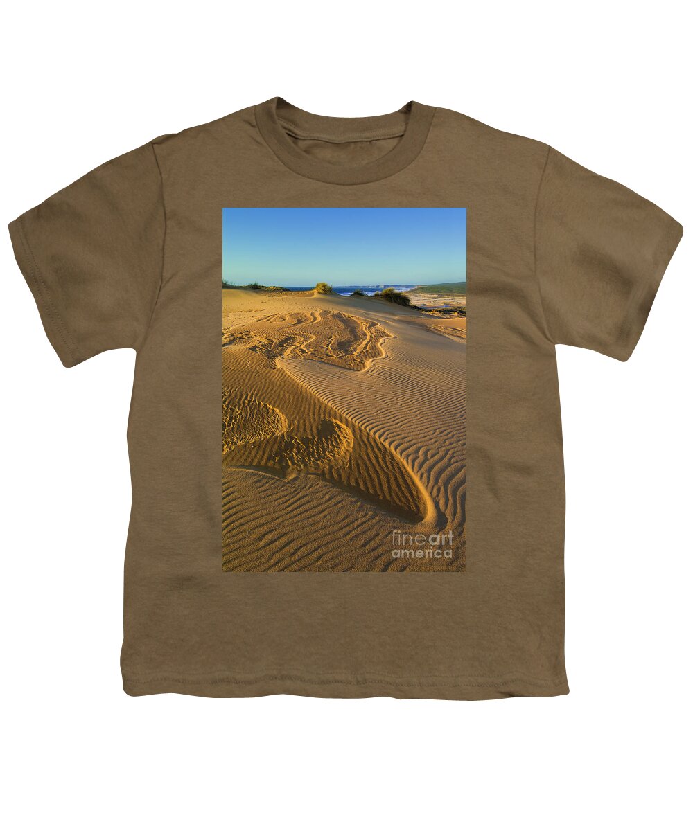 Southwest Alentejo And Vicentine Coast Natural Park Youth T-Shirt featuring the photograph Carrapateira sand dunes, Algarve, Portugal, Europe by Neale And Judith Clark