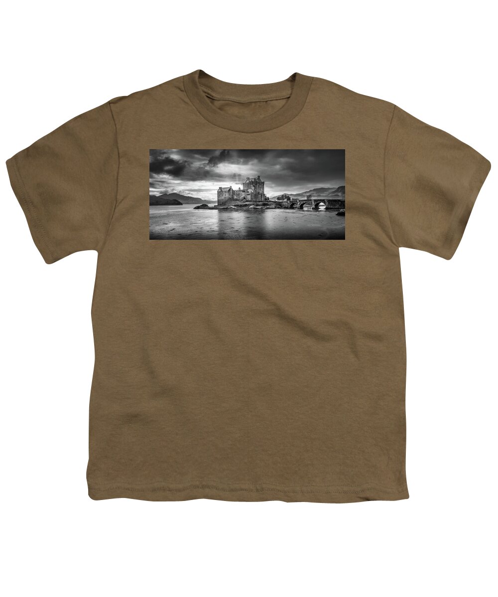 Scotland Youth T-Shirt featuring the photograph Castle in the storm by Bradley Morris