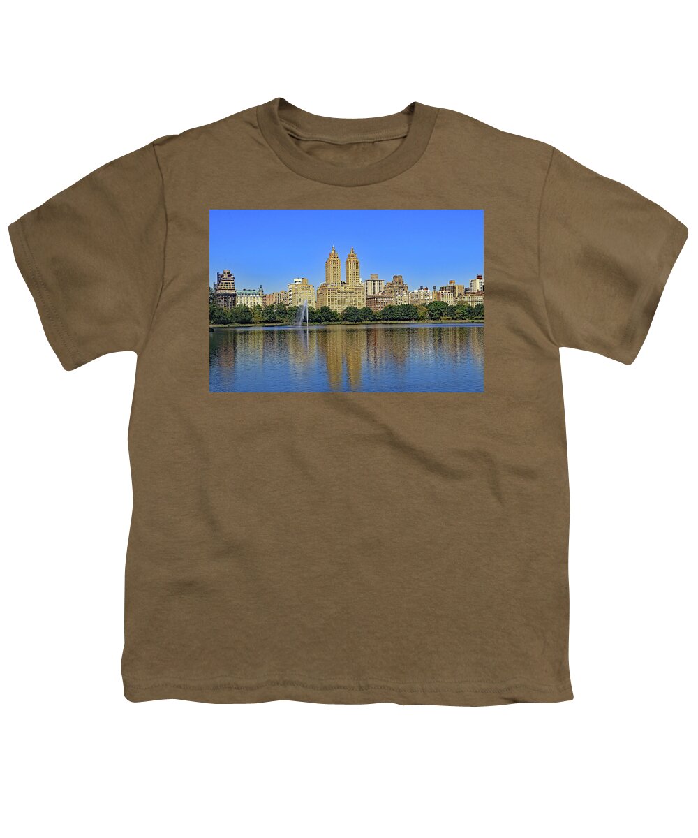 Reflections Youth T-Shirt featuring the photograph Central Park by Tony Murtagh