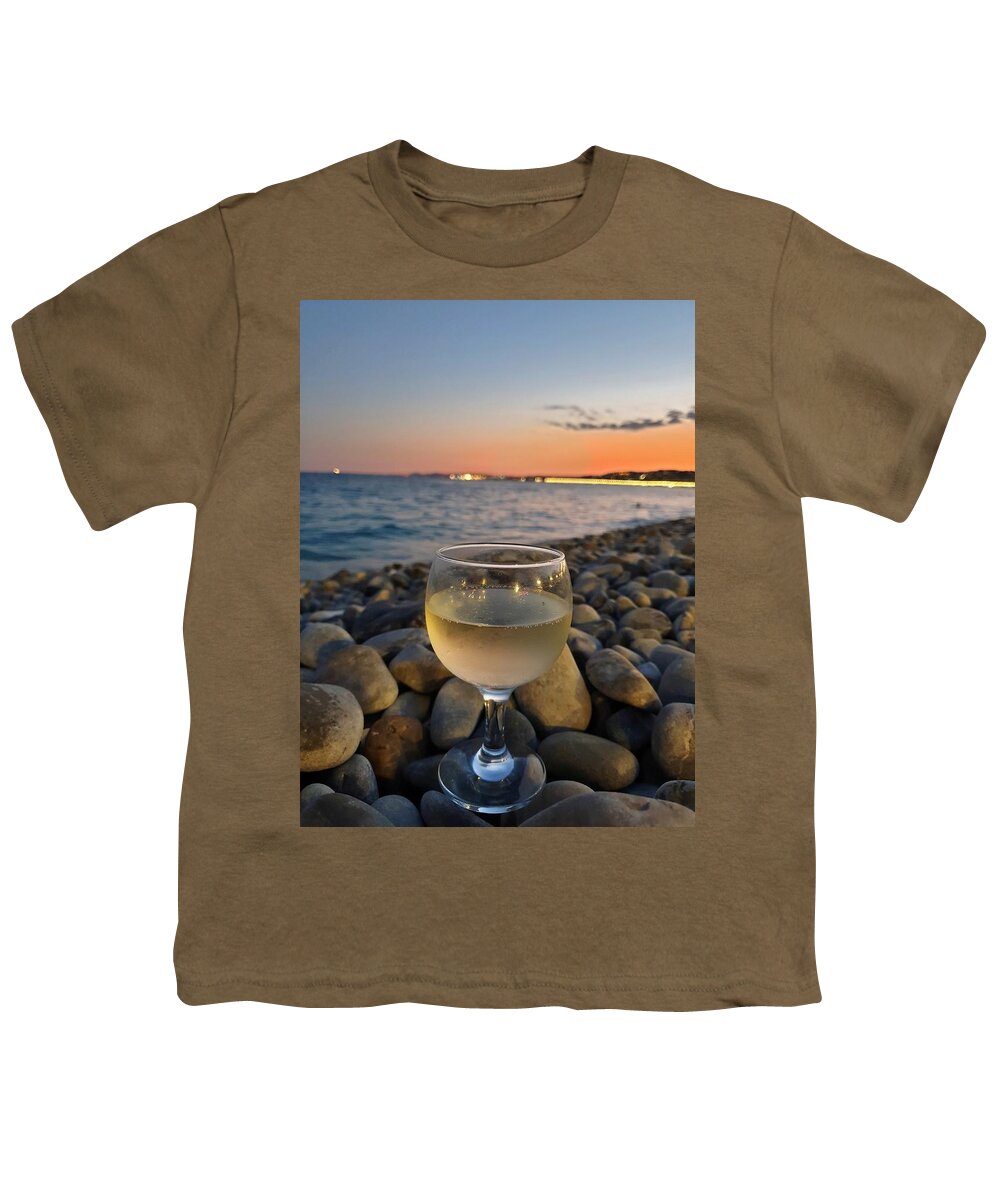 Wine Youth T-Shirt featuring the photograph Champagne on the Rocks by Andrea Whitaker