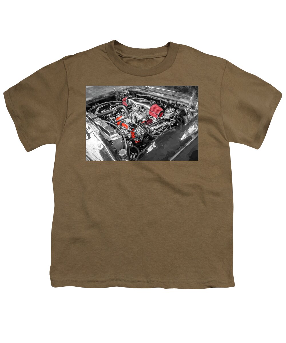 Chevrolet L88 427 Motor Youth T-Shirt featuring the photograph Chevrolet L88 427 Motor X101 by Rich Franco