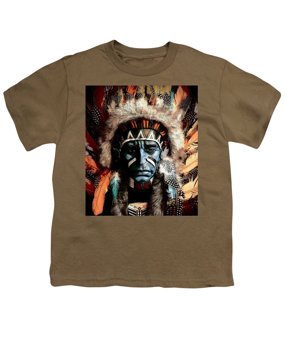 Chief Youth T-Shirt featuring the photograph Chief by Loraine Yaffe