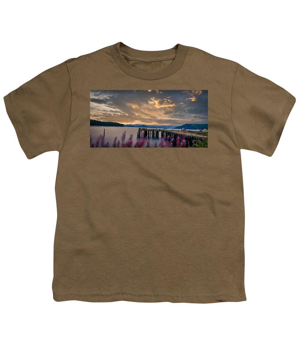 Alaska Youth T-Shirt featuring the photograph Craig Cannery Sunset by Bradley Morris
