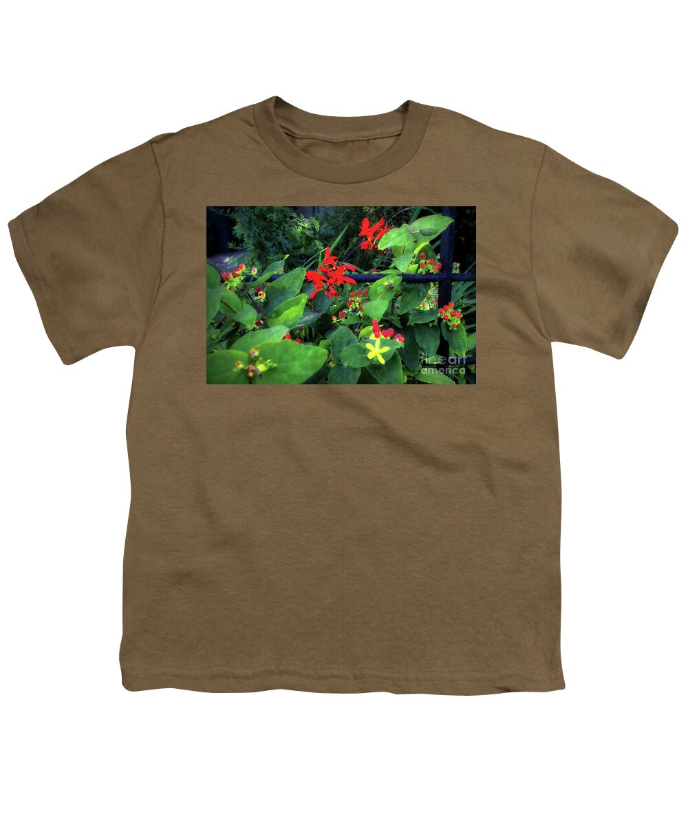 Crocosmia Youth T-Shirt featuring the photograph Crocosmia Lucifer Flower by Doc Braham