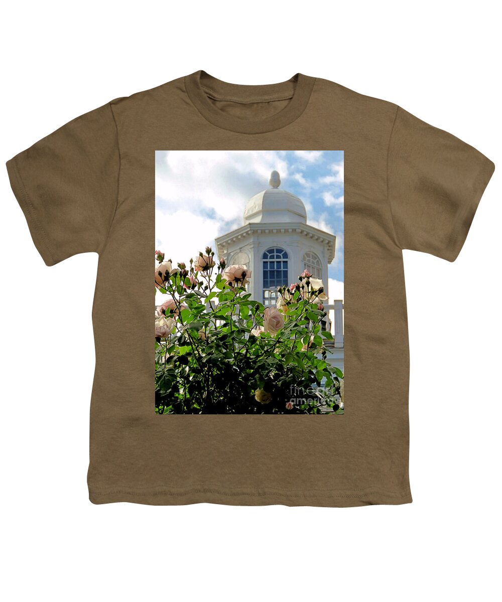 Janice Drew Youth T-Shirt featuring the photograph Cupola Mayflower Society House by Janice Drew