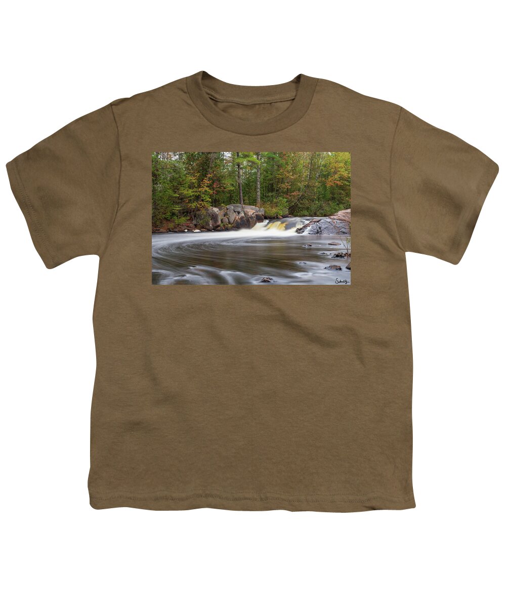 Crivitz Youth T-Shirt featuring the photograph Dave's Falls by Paul Schultz