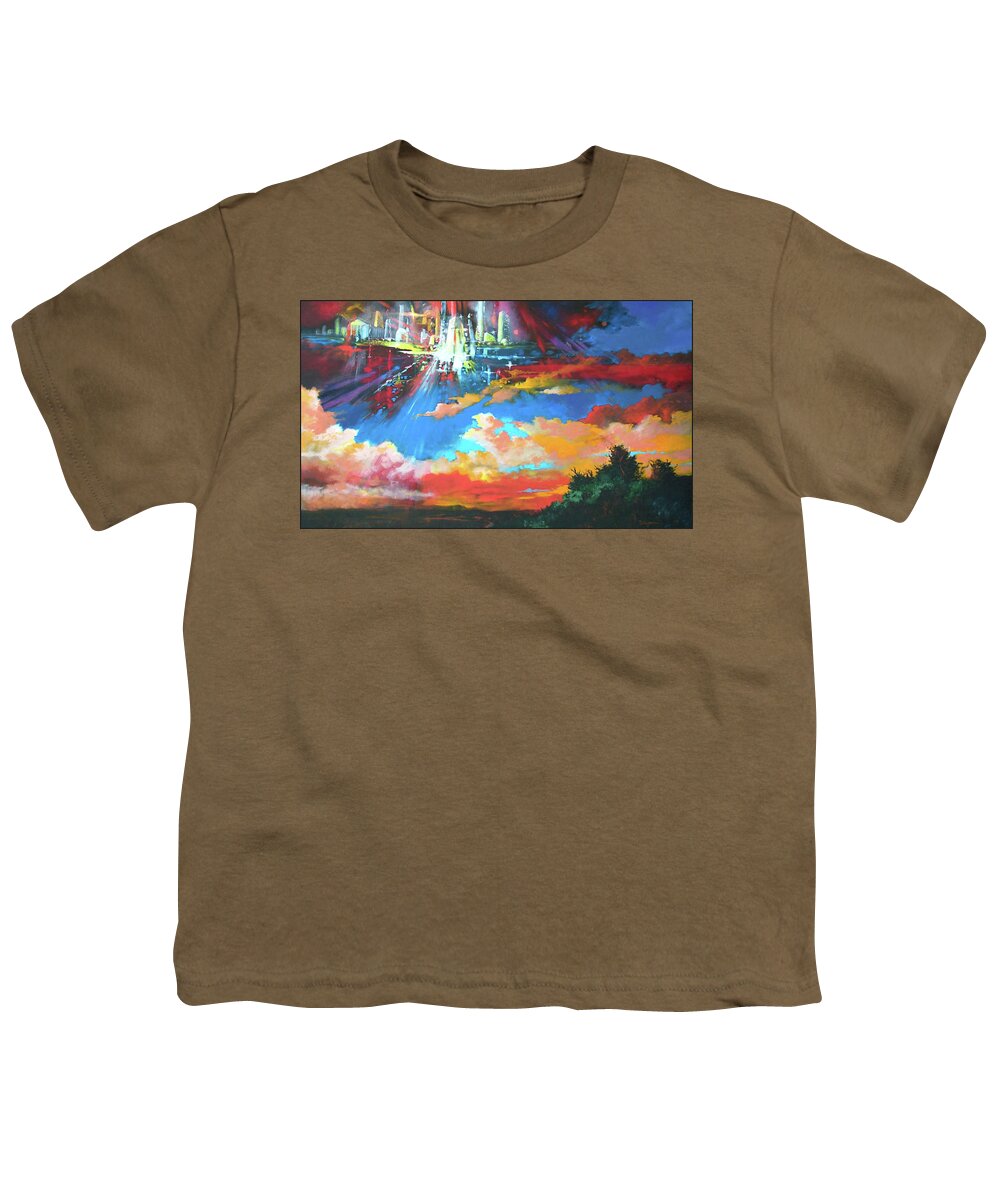 Surreal Youth T-Shirt featuring the painting Descent of New Jerusalem by Pat Wagner
