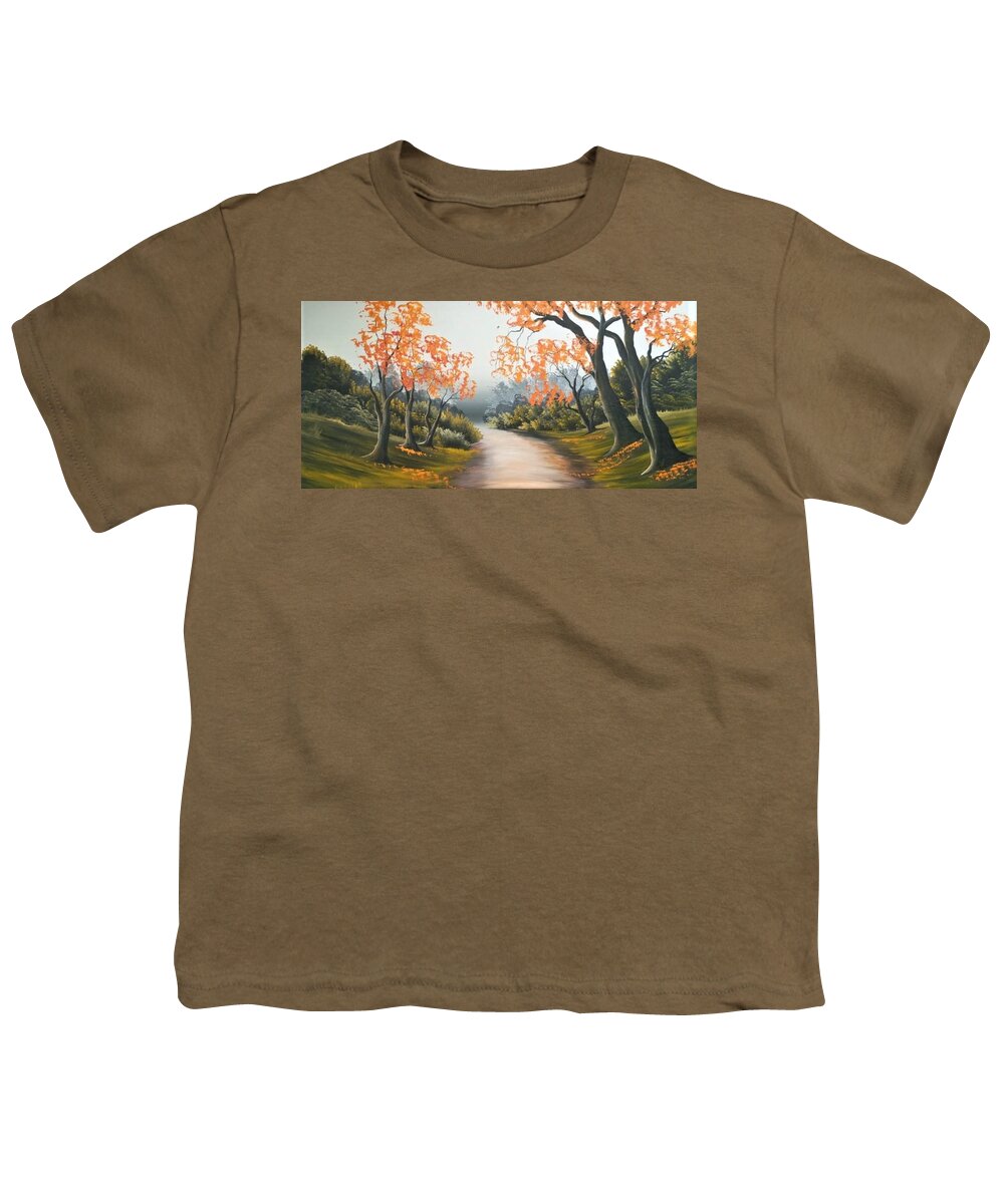 Landscape Youth T-Shirt featuring the painting DO6-Deno Onsumo by Deno Onsomu