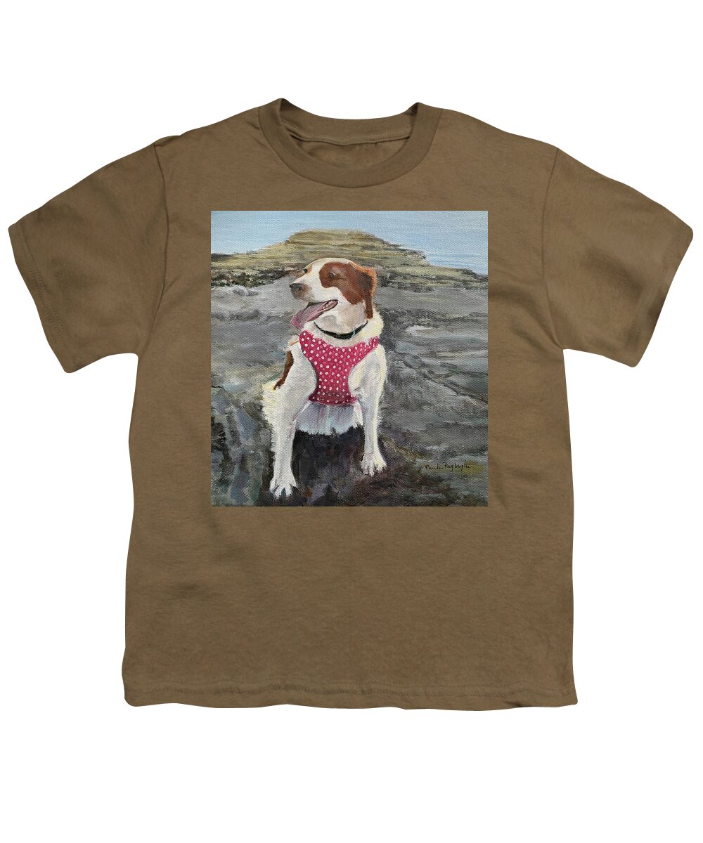 Acrylic Youth T-Shirt featuring the painting Dotti by Paula Pagliughi