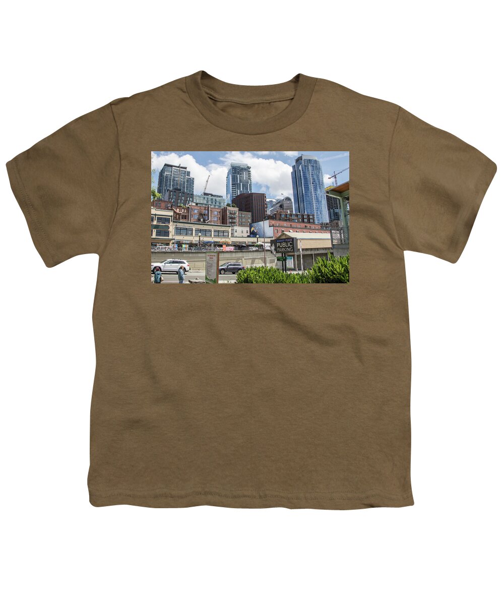2017 Youth T-Shirt featuring the photograph Downtown Seattle 3 by Gerri Bigler