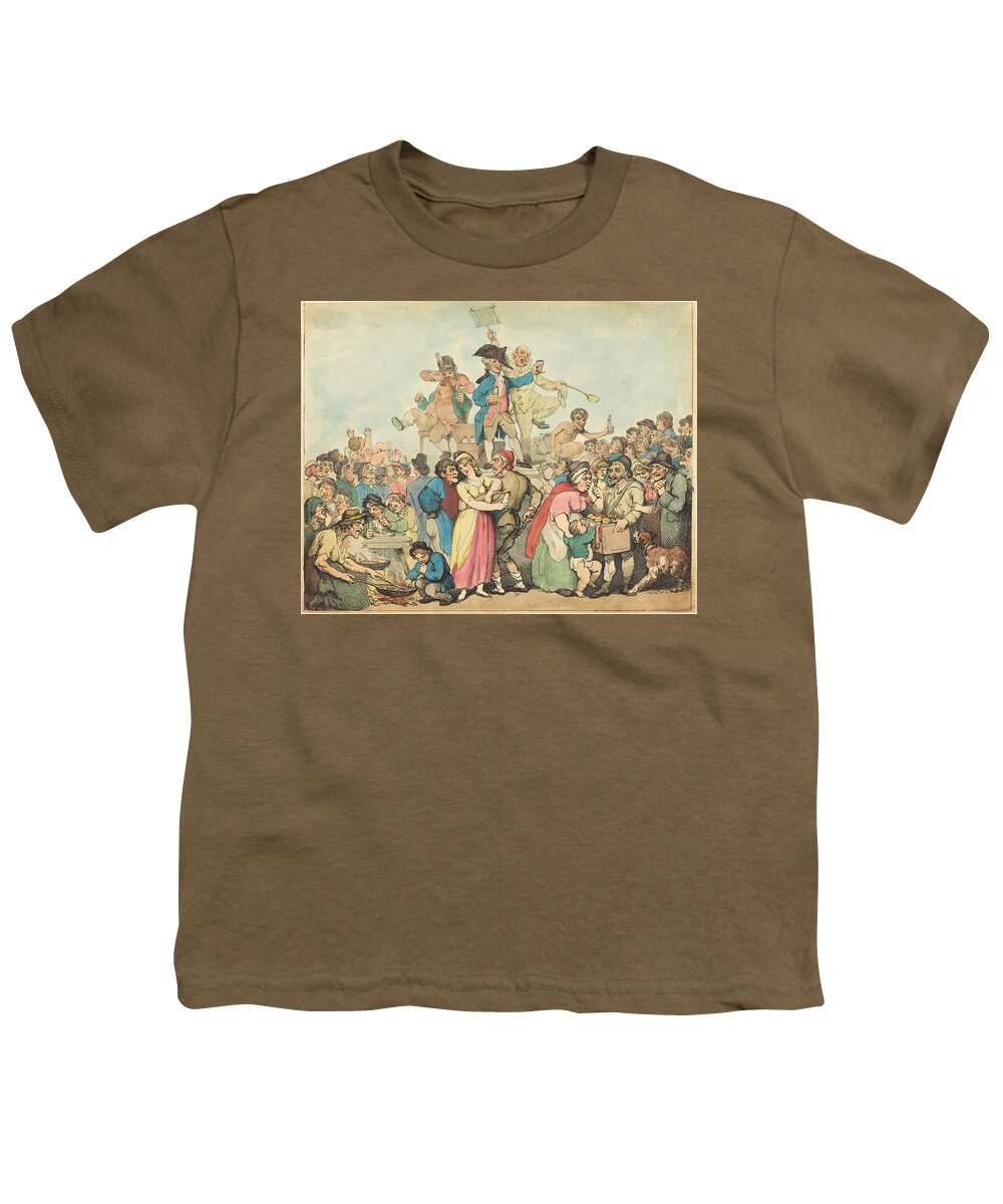 Thomas Rowlandson Youth T-Shirt featuring the drawing Dr. Botherum, the Mountebank by Thomas Rowlandson