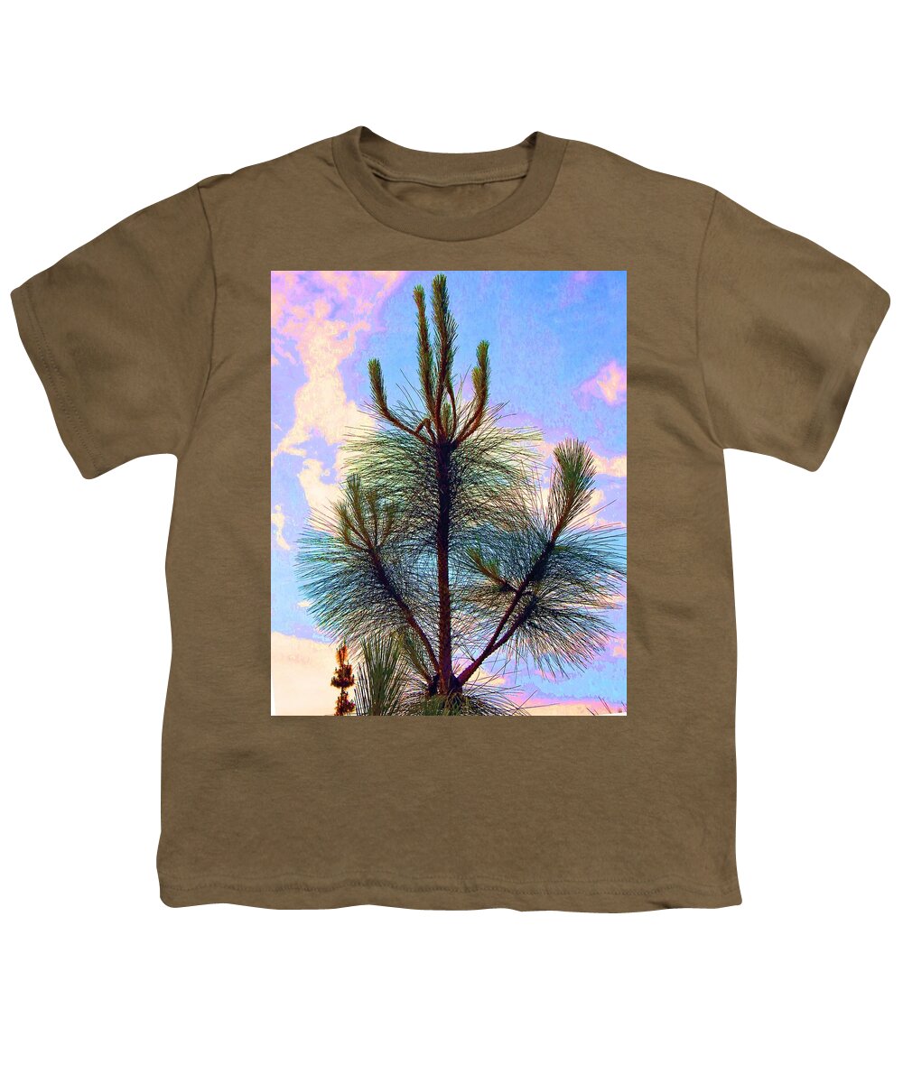 Sky Youth T-Shirt featuring the photograph Evening Sky With Tree by Andrew Lawrence