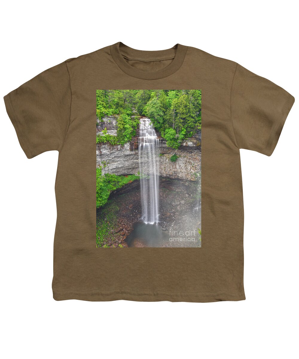 Fall Creek Falls State Park Youth T-Shirt featuring the digital art Fall Creek Falls 11 by Phil Perkins