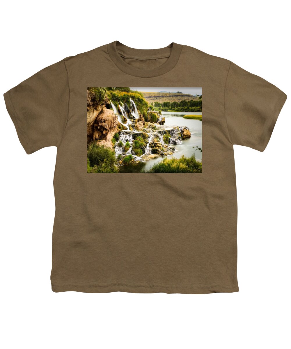 Fall Creek Falls Youth T-Shirt featuring the photograph Fall Creek Falls, Idaho by Bradley Morris