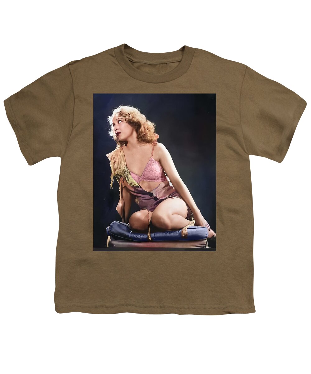 Fay Wray Youth T-Shirt featuring the digital art Fay Wray 3 by Chuck Staley