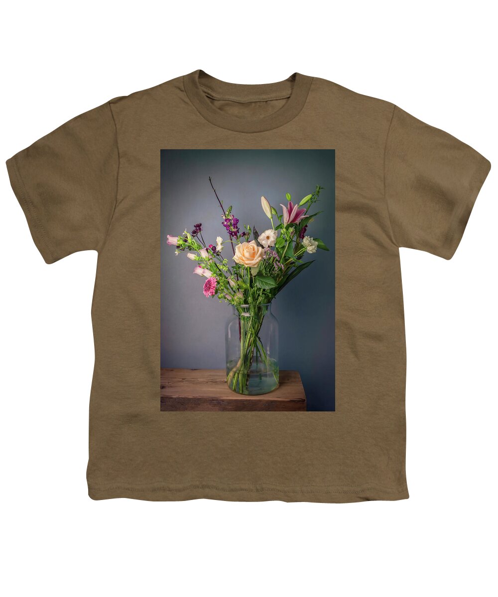 Stillife Youth T-Shirt featuring the photograph Field bouquet Spring by Marjolein Van Middelkoop