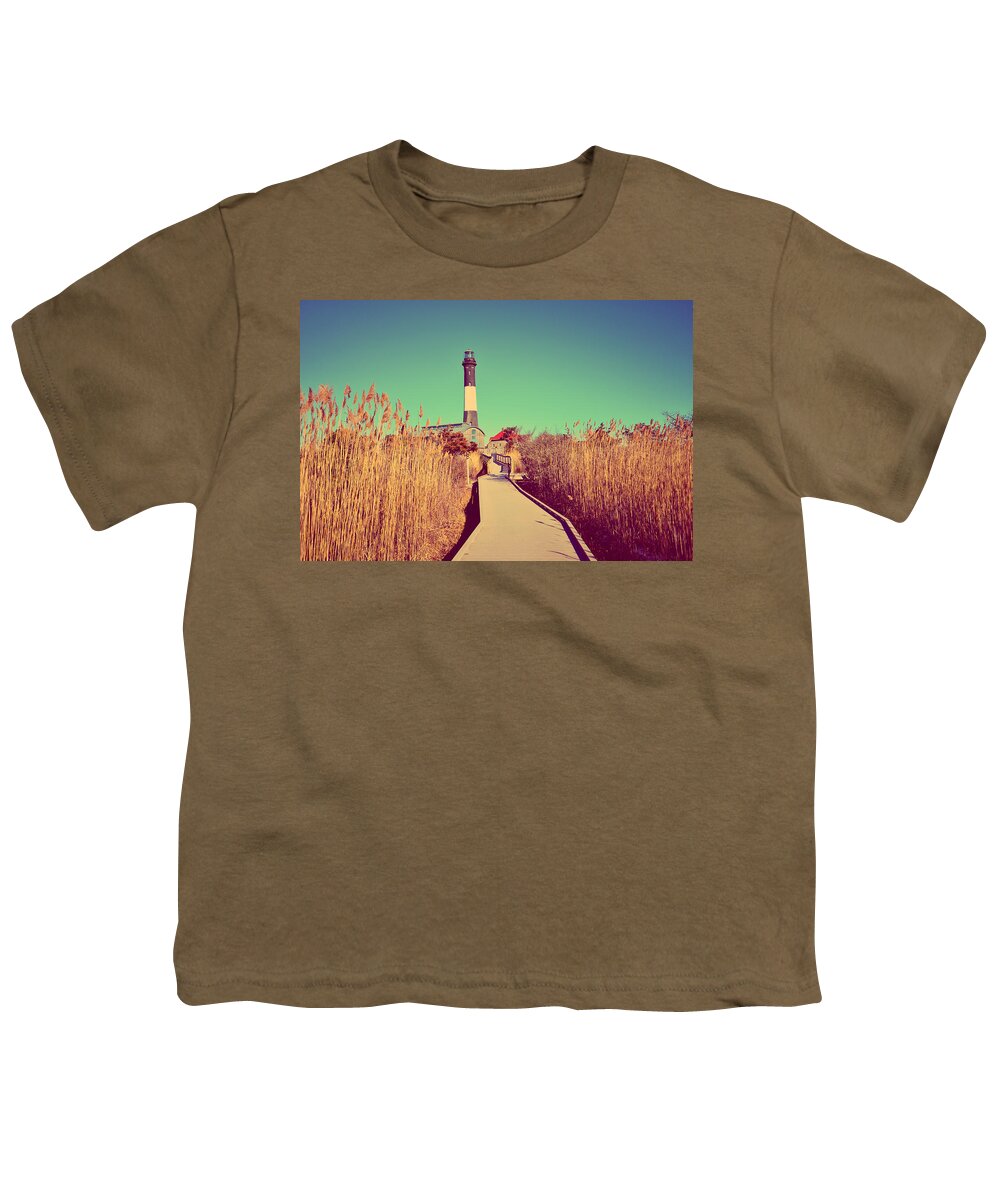 Fire Island Youth T-Shirt featuring the photograph Fire Island Lighthouse by Stacie Siemsen