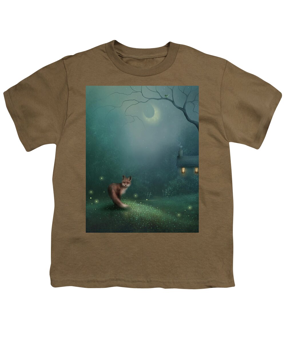 Wildlife Youth T-Shirt featuring the painting Fireflies by Joe Gilronan
