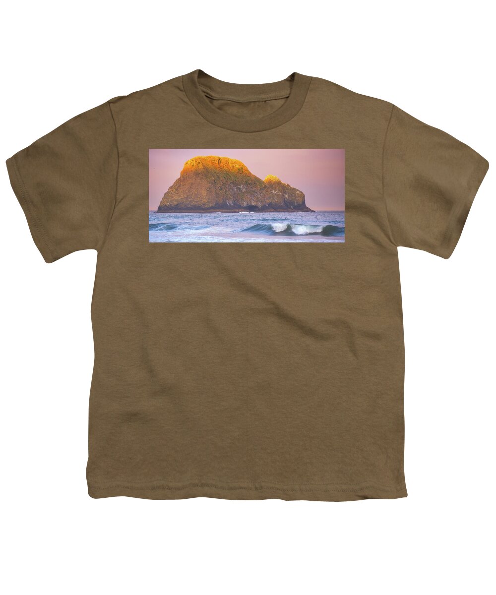 Oregon Youth T-Shirt featuring the photograph First Light, First Wave by Darren White