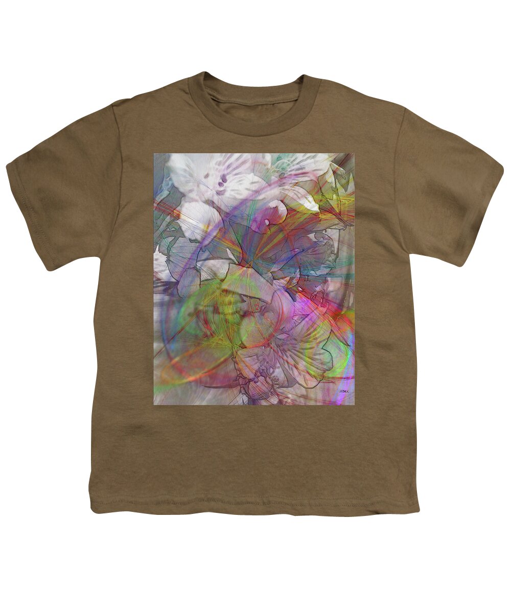 Floral Fantasy Youth T-Shirt featuring the digital art Floral Fantasy by Studio B Prints