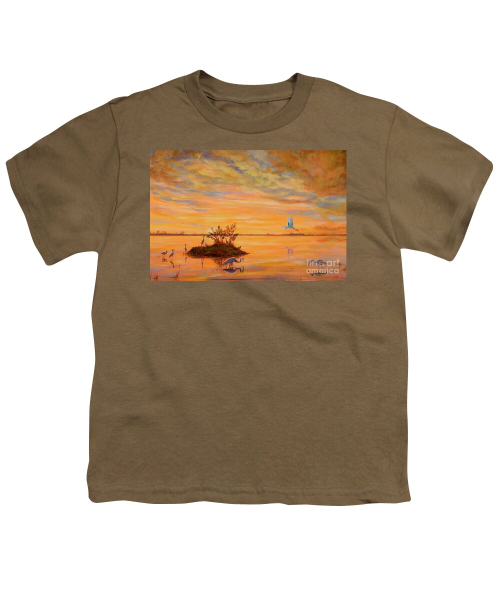 Acrylic Painting Youth T-Shirt featuring the painting Florida Orange by AnnaJo Vahle