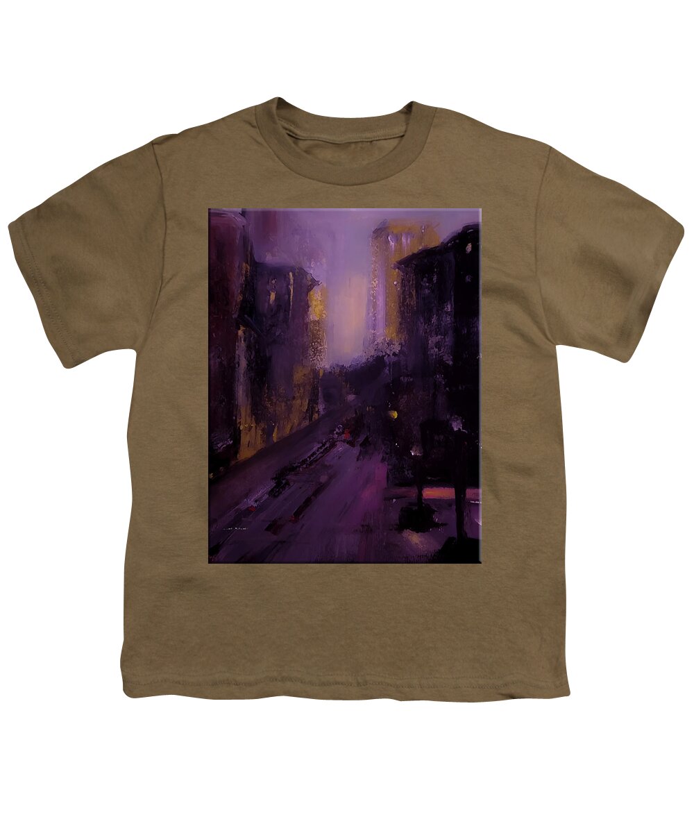Abstract Youth T-Shirt featuring the painting Foreshadowing by Lisa Kaiser
