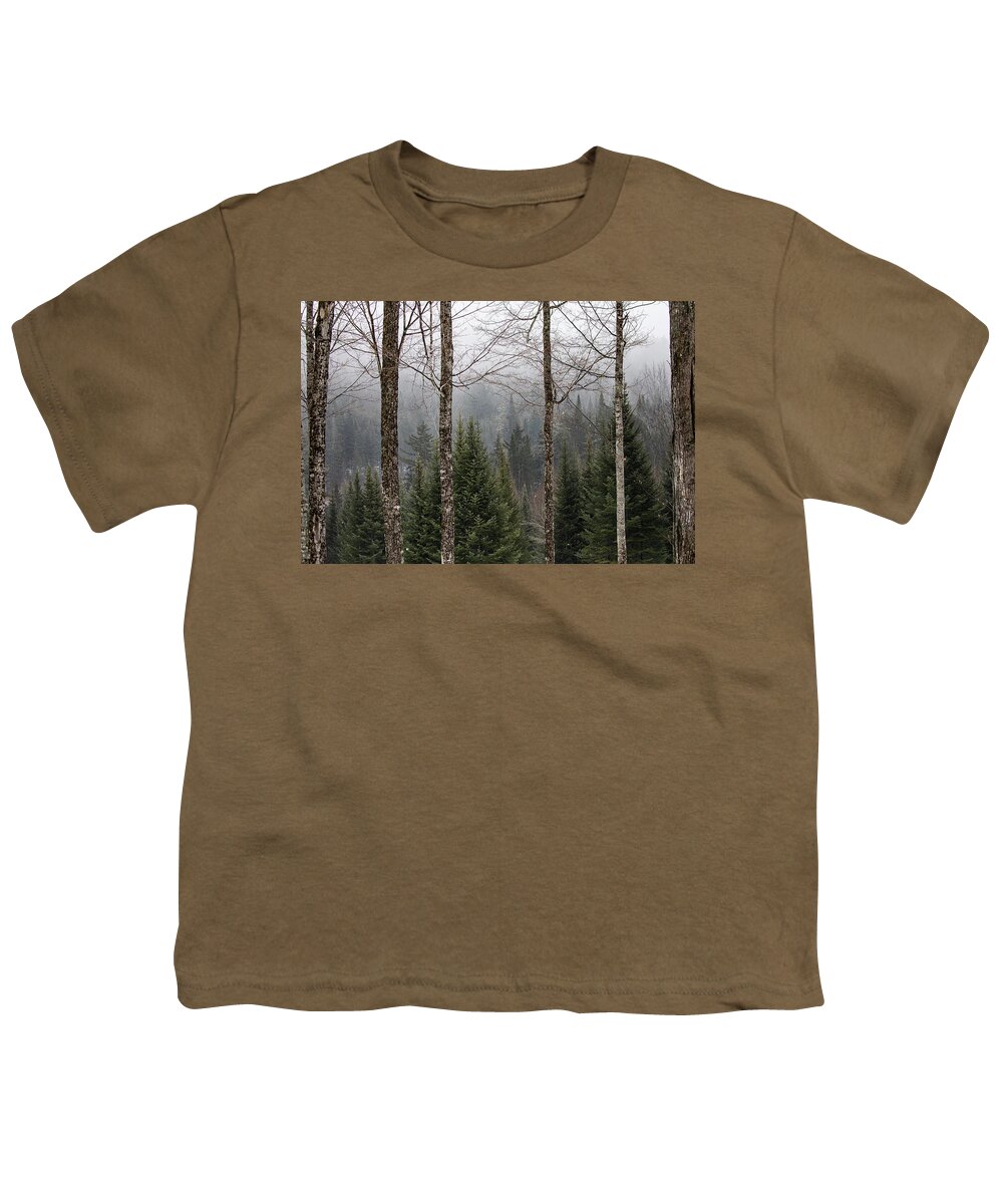 Franconia Youth T-Shirt featuring the photograph Forest Through the Trees by Denise Kopko