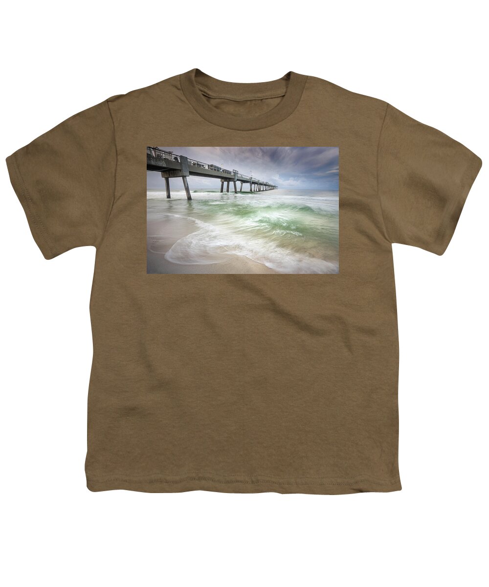 Pier Youth T-Shirt featuring the photograph Fort Walton Beach Pier by Jordan Hill
