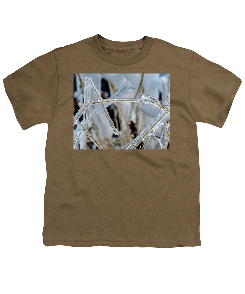 Textured Youth T-Shirt featuring the photograph Frozen Grass by Pelo Blanco Photo