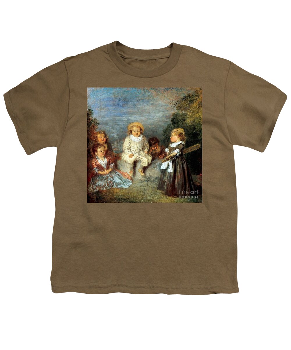 Antoine Wattteau Youth T-Shirt featuring the painting Golden Age by Antoine Wattteau