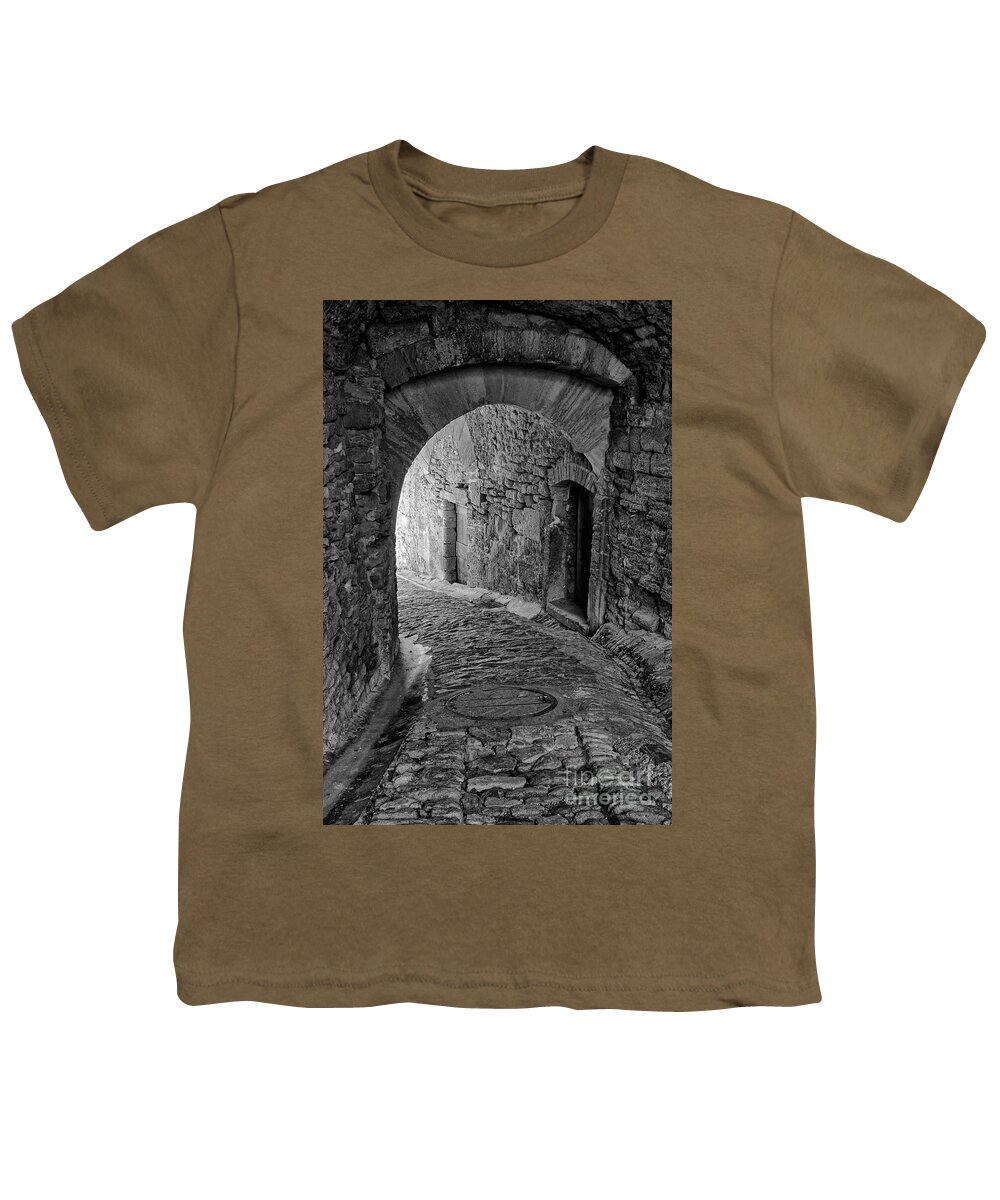 Gordes Youth T-Shirt featuring the photograph Gordes Village Underground Pathway 2 by Bob Phillips
