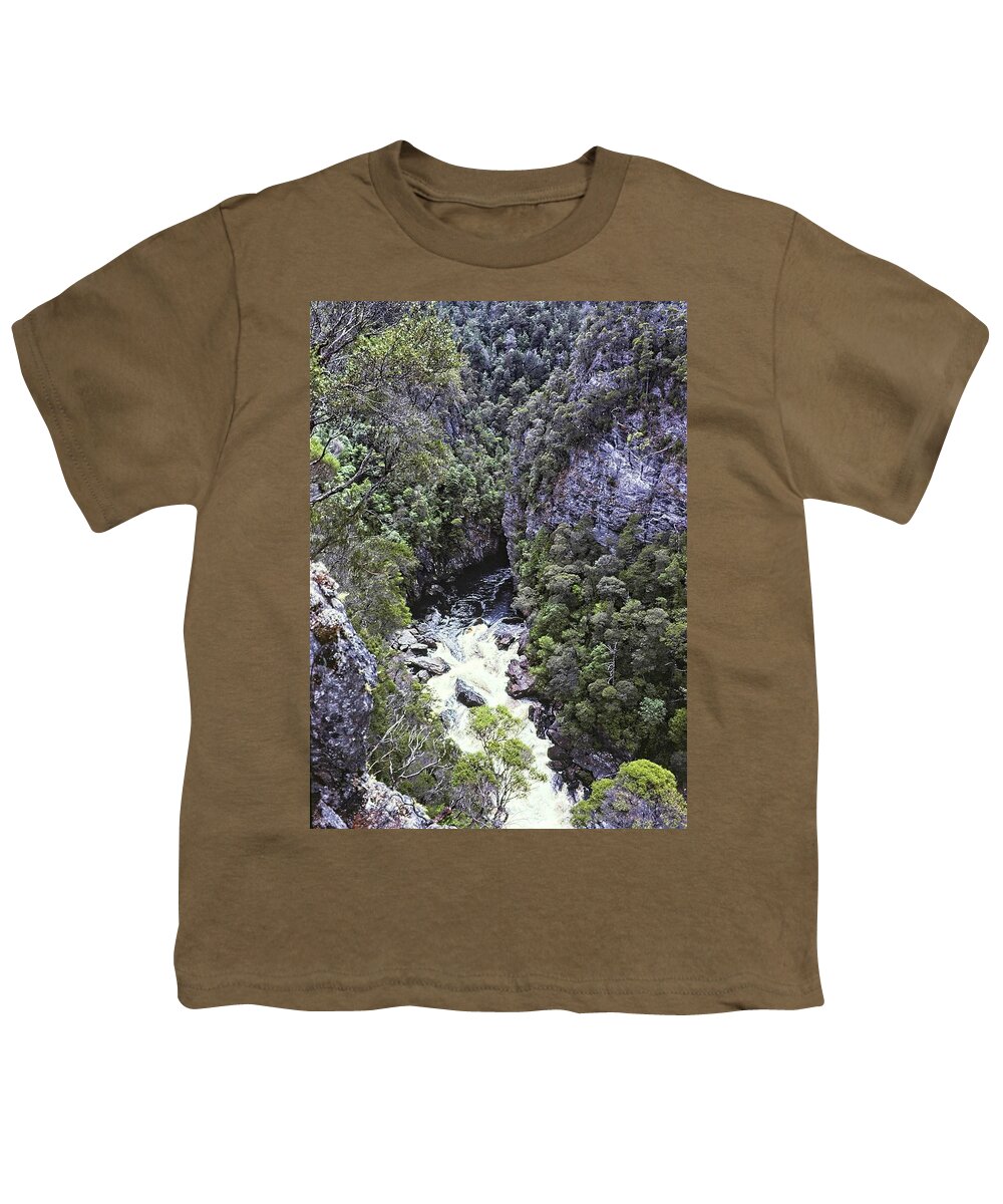Tasmania Youth T-Shirt featuring the photograph Gordon Splits 4, Tasmania, Australia by Steven Ralser