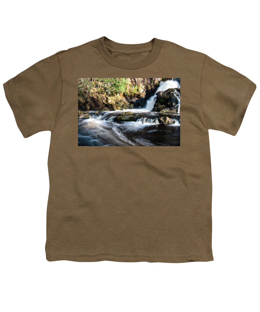Great Falls Youth T-Shirt featuring the photograph great falls Rockingham revisited 4 by Flees Photos