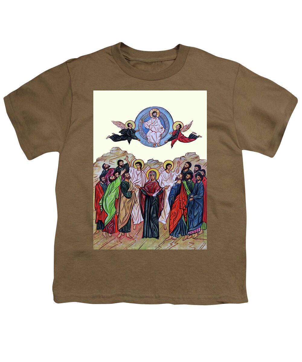 Angels Youth T-Shirt featuring the photograph Greek Catholic Melkite Jesus Two Angels by Munir Alawi