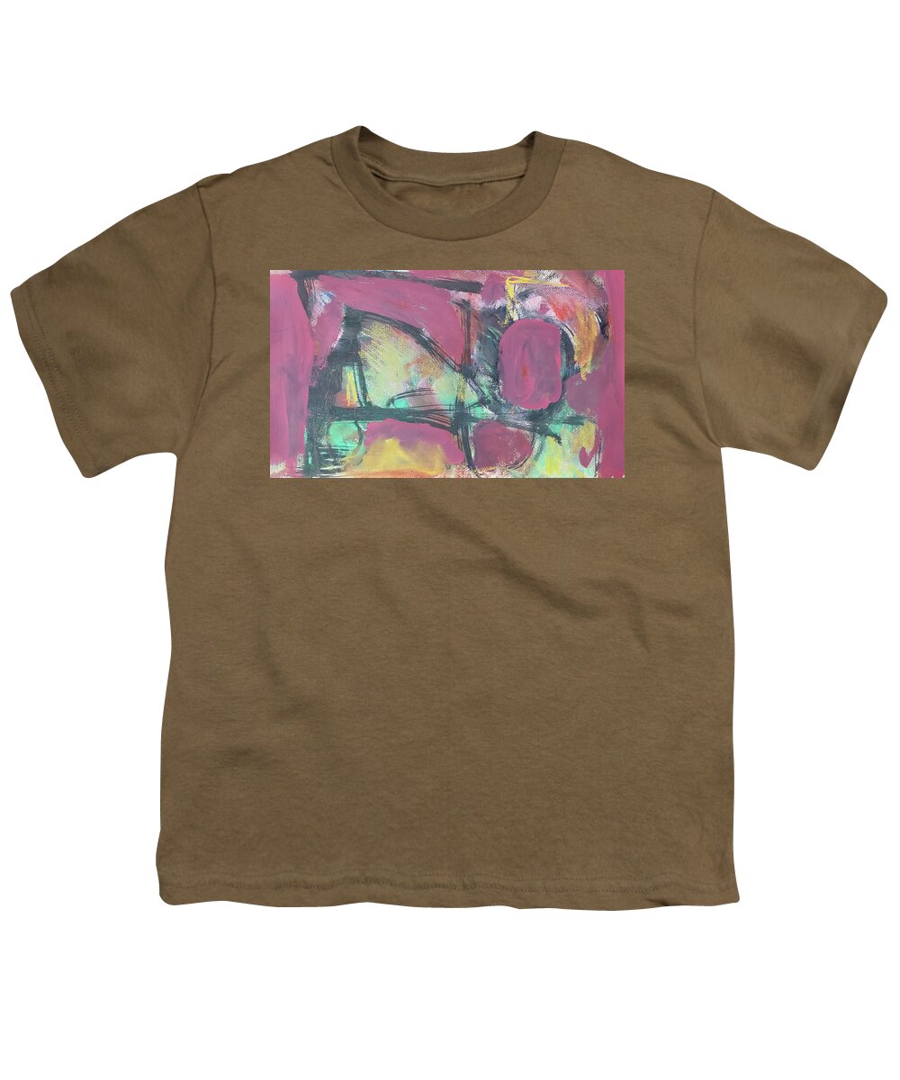 Organic Art Youth T-Shirt featuring the pastel Green by Cathy Anderson