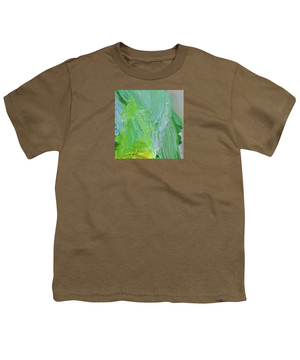 Paint Youth T-Shirt featuring the painting Green Paint by Joe Roache
