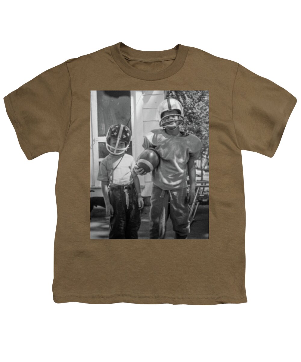 Family Youth T-Shirt featuring the photograph Gridiron Warriors by Unknown