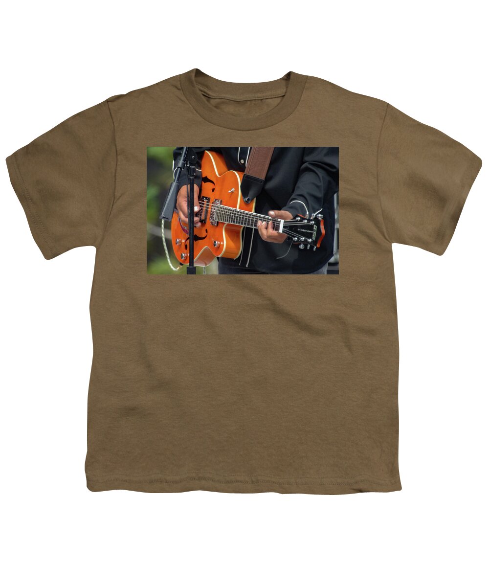 Guitar Youth T-Shirt featuring the photograph Guitar Close Up by Bonnie Colgan