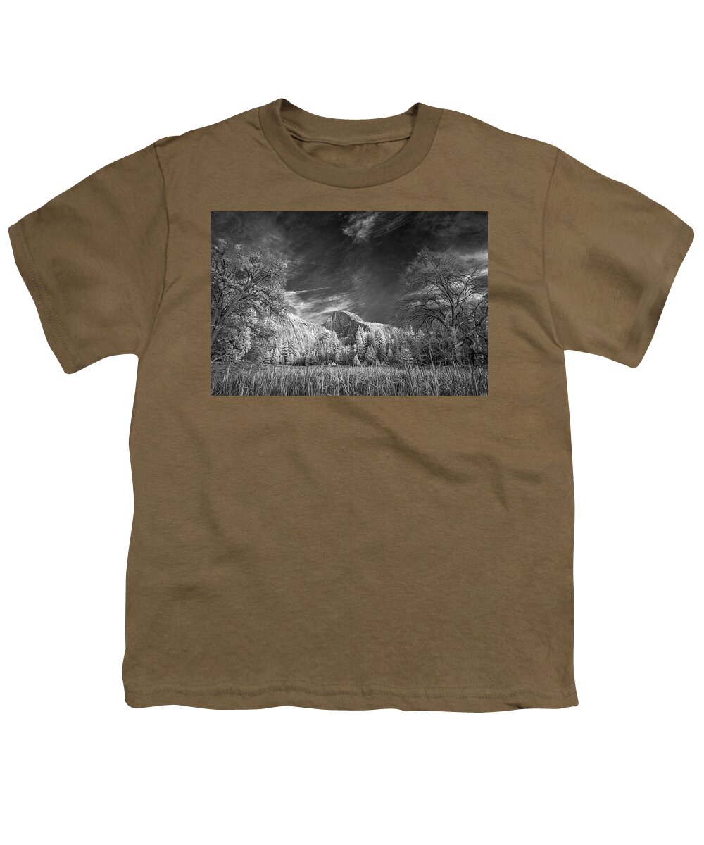 Landscape Youth T-Shirt featuring the photograph Half Dome in Infrared by Romeo Victor