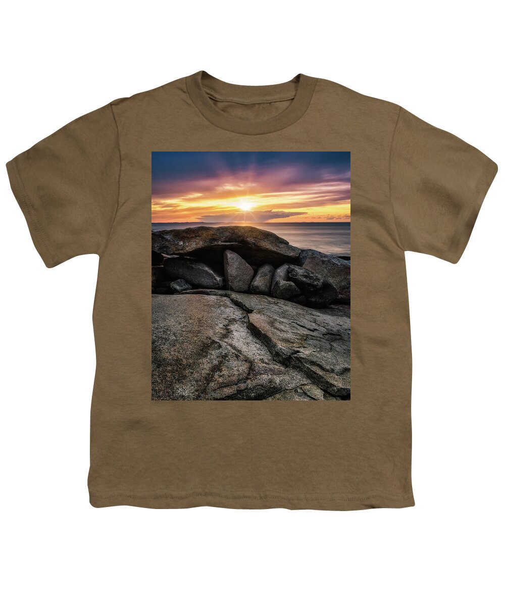 Halibut Pt. Youth T-Shirt featuring the photograph Halibut Light by Michael Hubley