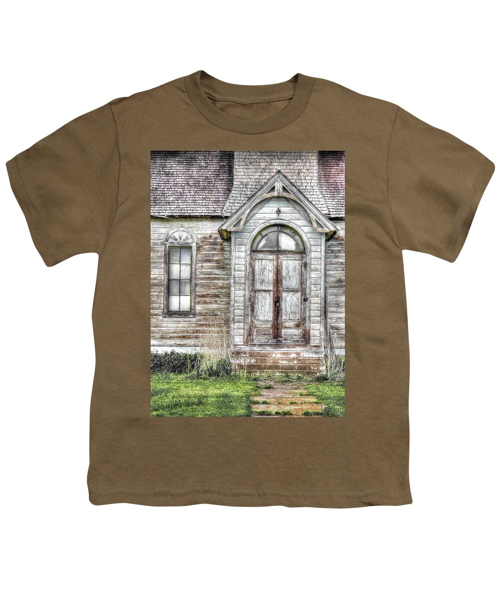 Abandoned Youth T-Shirt featuring the photograph Hallowed Entrance by Randall Dill