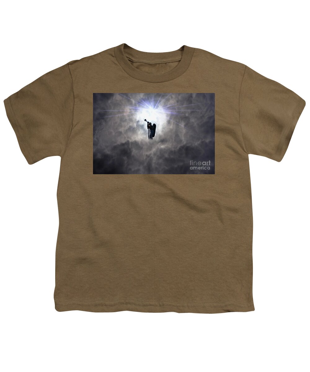 2190e Youth T-Shirt featuring the photograph Hark, The Herald Angel Announces by Al Bourassa